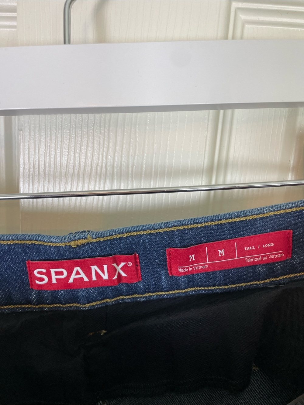 SPANX SPANXshape Authentic Stretch Wide Leg Jeans Percy Wash NWT Medium Tall - Picture 10 of 12